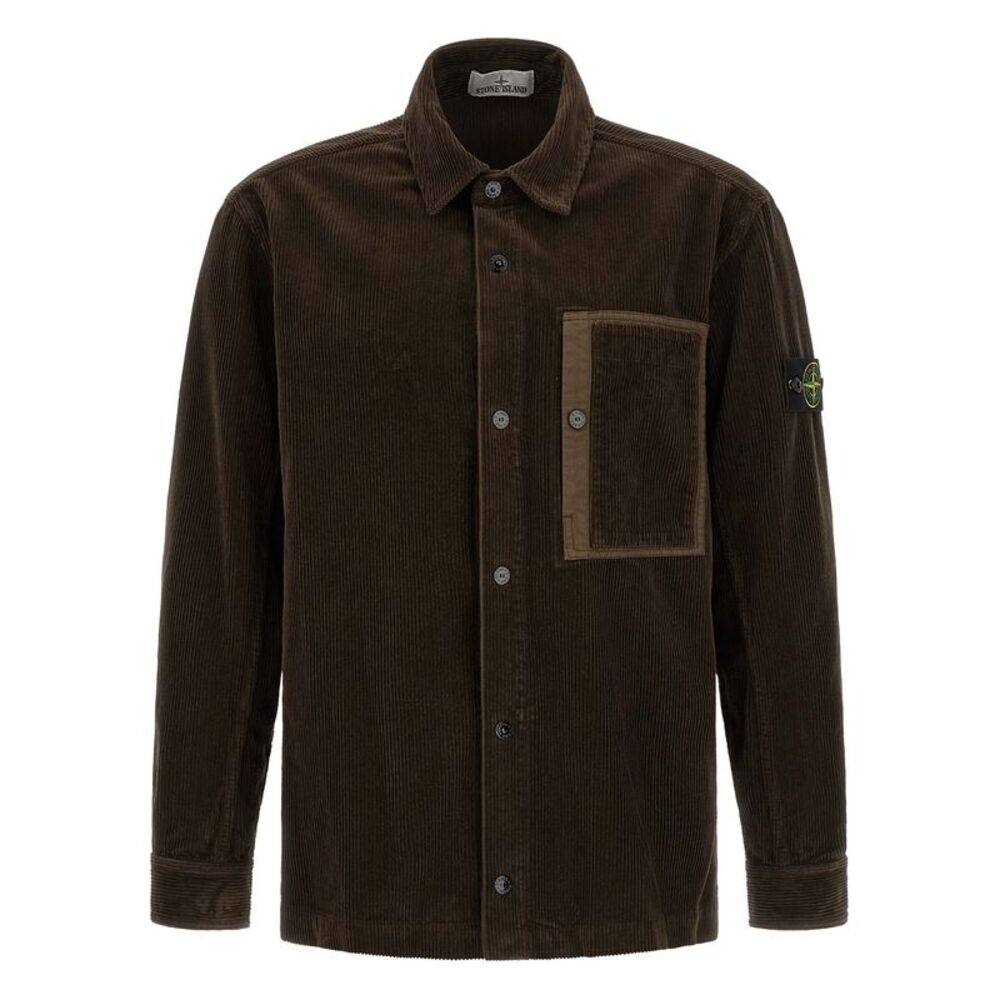 Stone Island Brown Cotton Men's Blouse